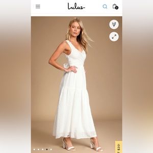 BRAND NEW Lulus what a trend dress in white/medium